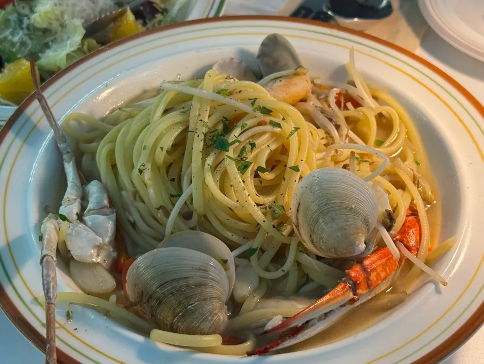 New hangover pasta with bean sprouts and broth
