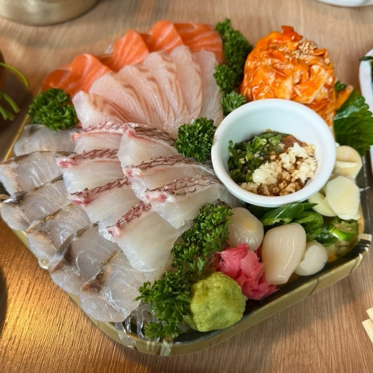 Small aged sashimi platter at Parang Haenyeojip