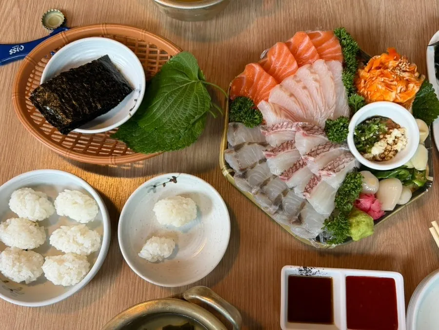 Hand-pressed self-made sushi rice