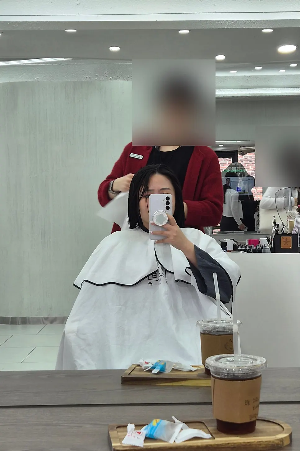 Cutting process that preserves the side bangs