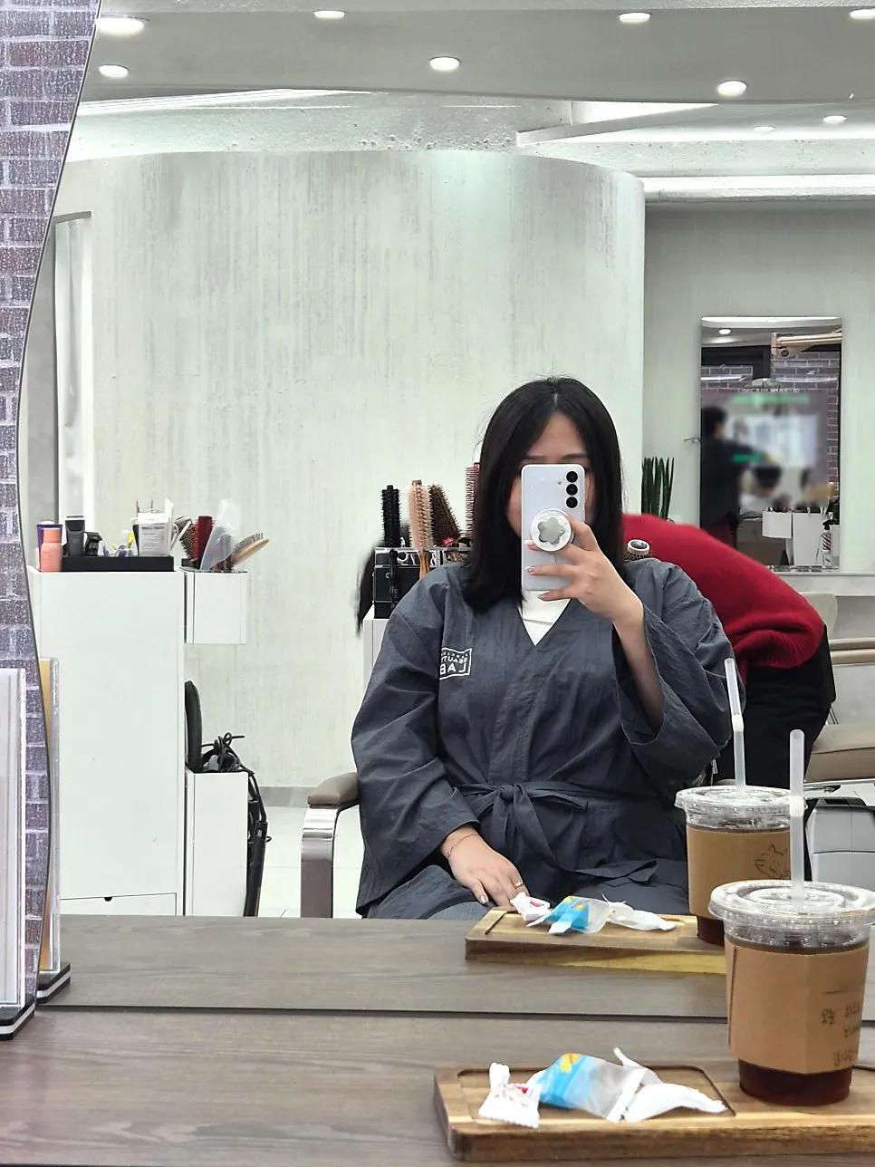 Hair after cutting off 3cm of length
