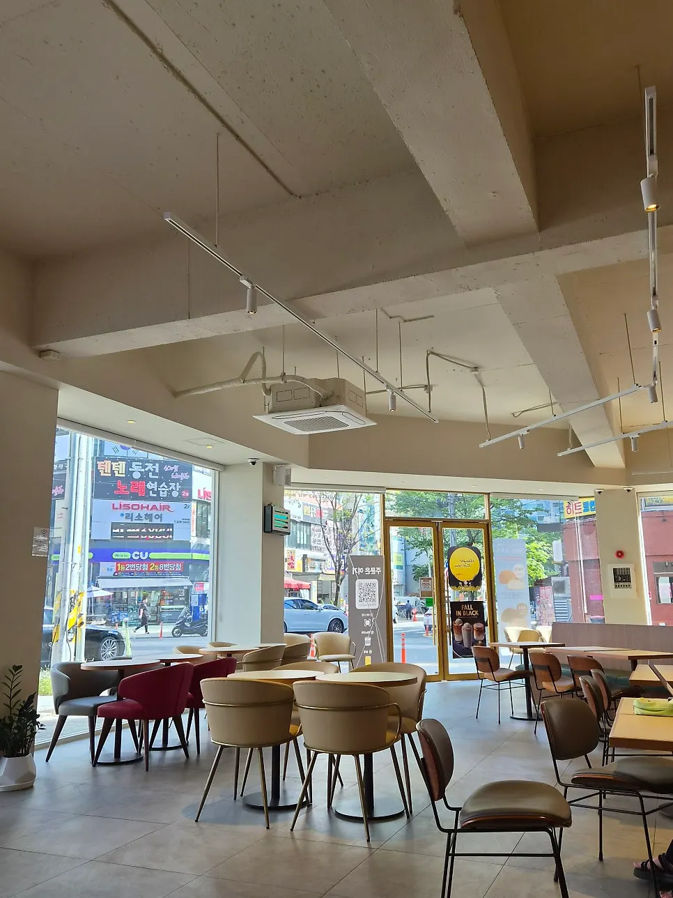 A café table suited for sitting alone