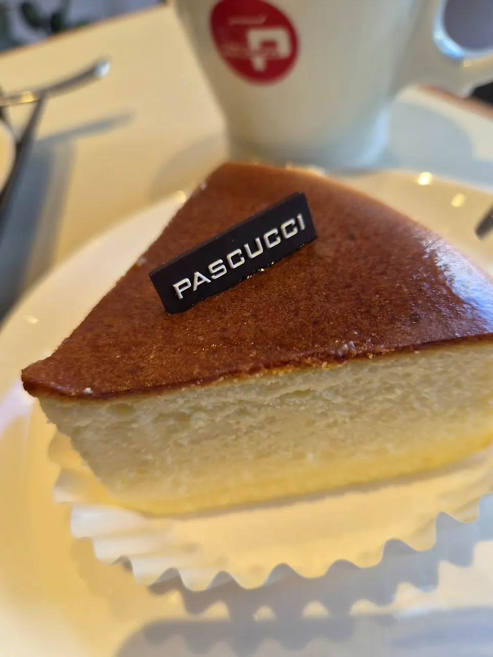 A slice of New Souffle Cheesecake