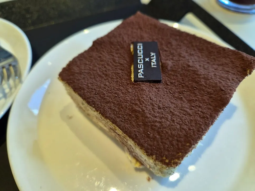 A slice of Cassata Tiramisu