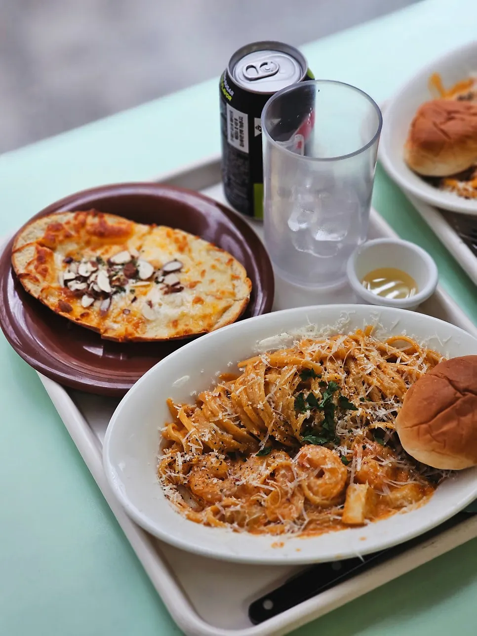 A plate of mala rosé pasta