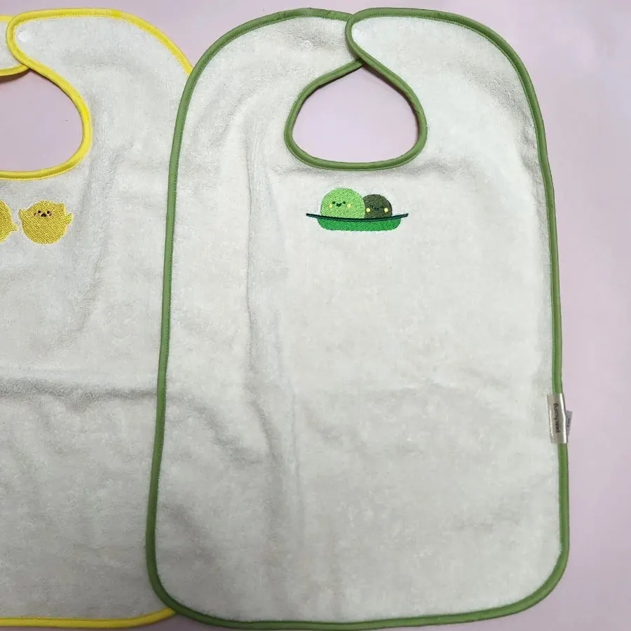 Wash bib finishing and fabric