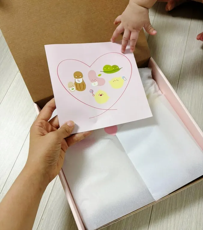 Wash Bib set with character stickers and inner packaging