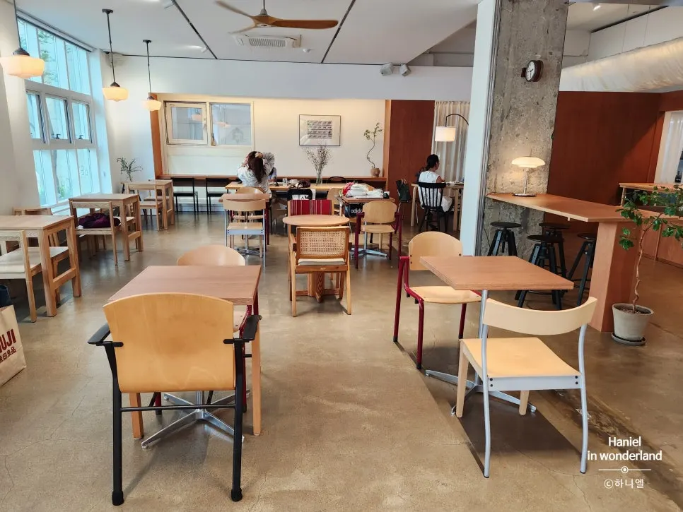 Seating inside Petrico café