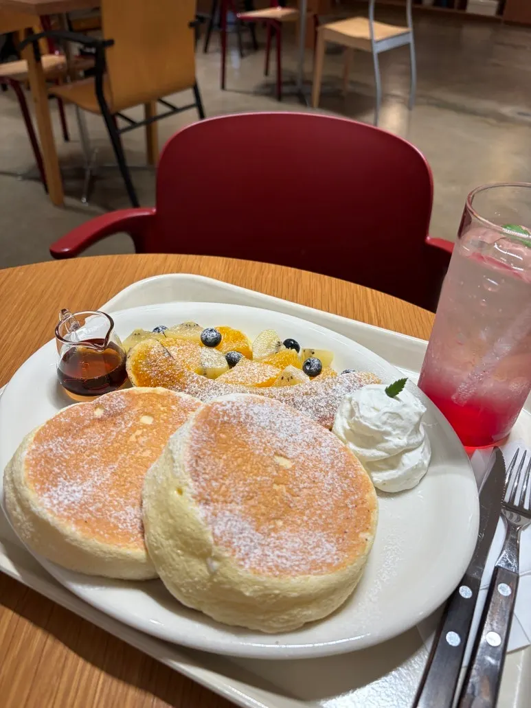 Fruit soufflé plated on the table