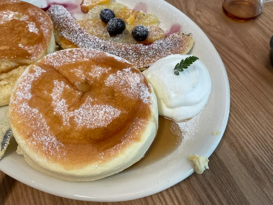Petrico soufflé pancake soaked in syrup