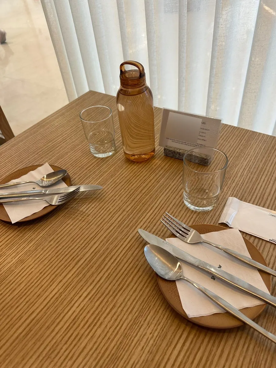 Reserved table pre-set at Pyu Euljiro