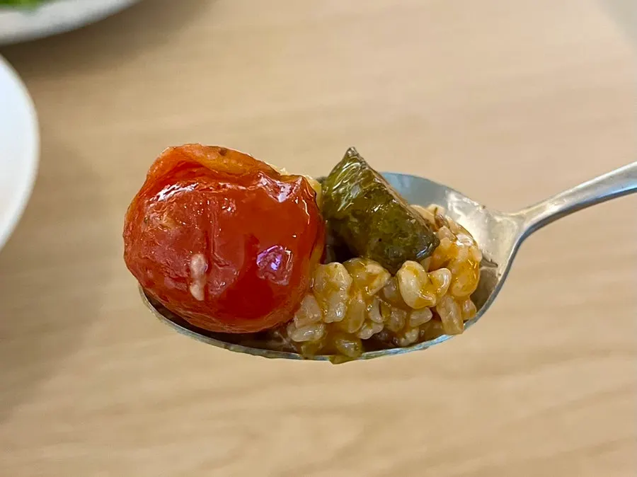 Garden tomato risotto