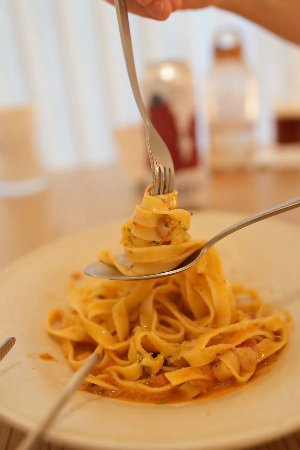 Ragu pasta loaded with meat at Pyu Euljiro