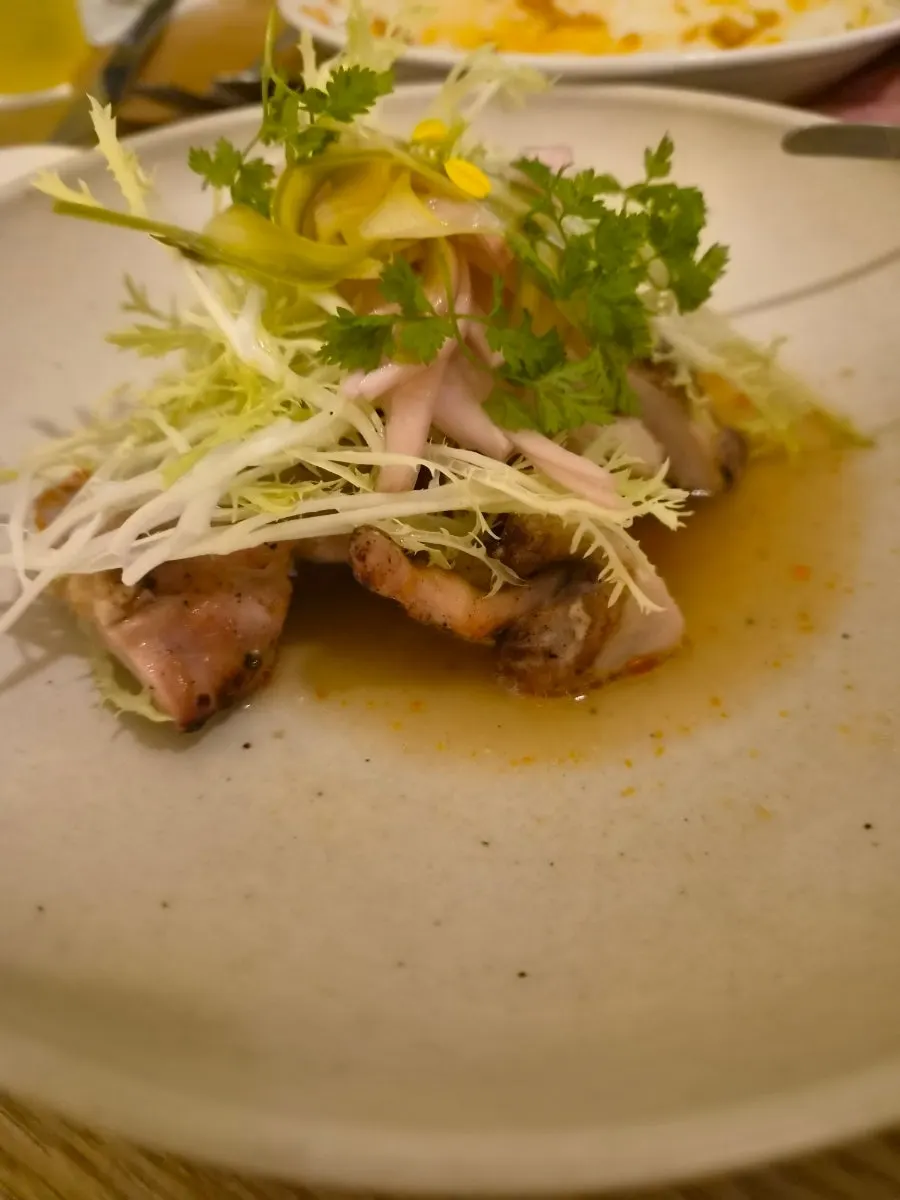Grilled chicken thigh with yuzu ponzu sauce