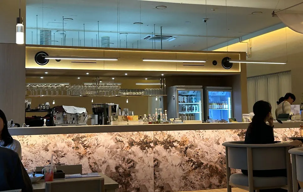 Interior of the calm dining restaurant