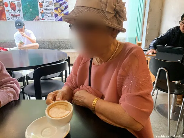 Table during an afternoon coffee time with family