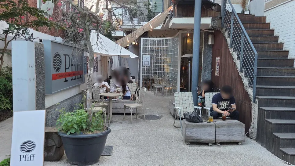 Yeonnam-dong alley view next to Yeontral Park
