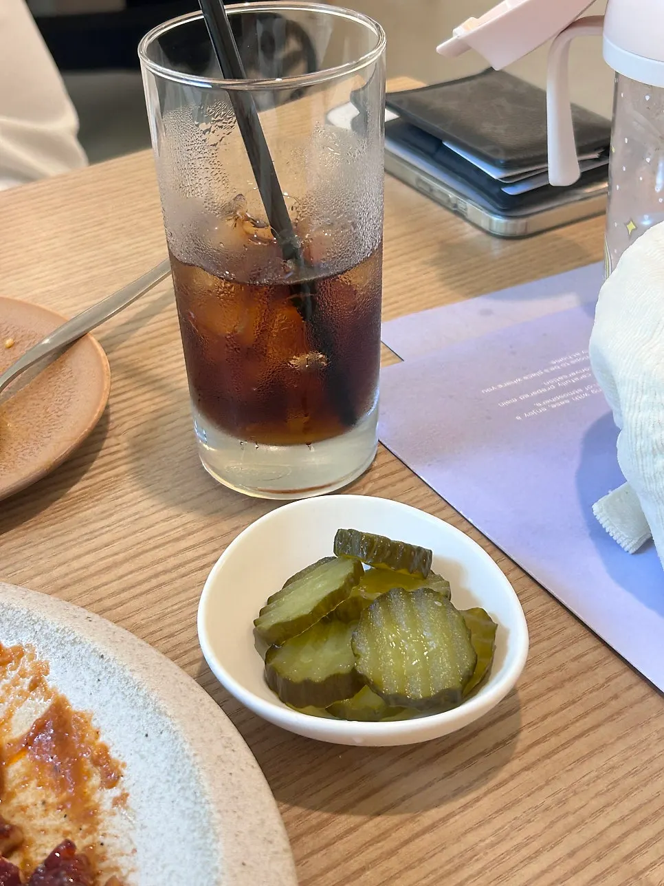 Pickles requested with the octopus dish