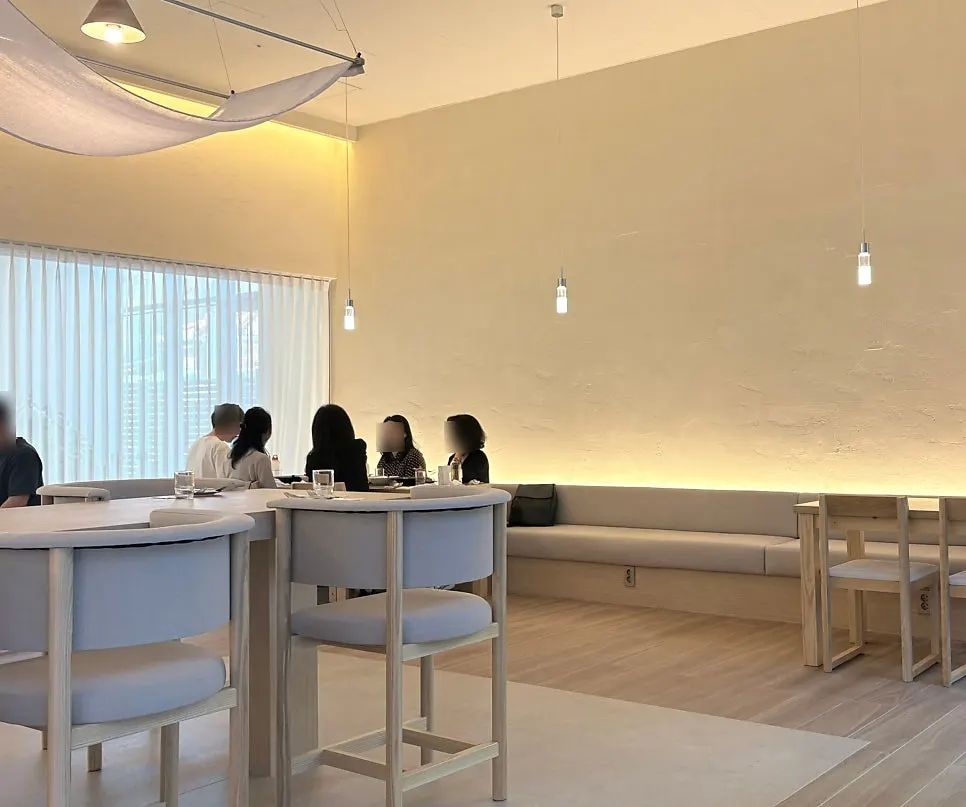 Wide view of Pyu Euljiro's interior design