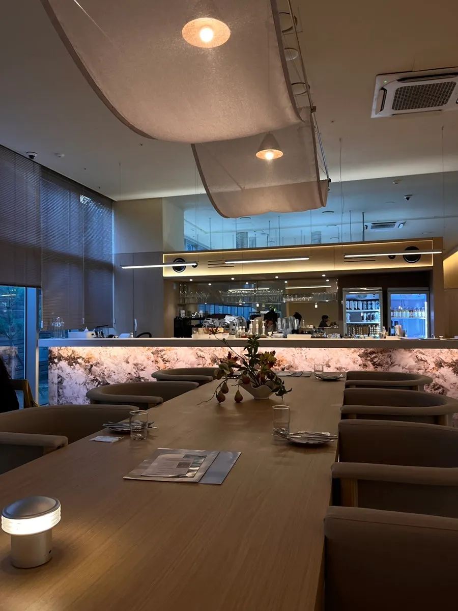 Vertical photo of the Pyu Euljiro dining interior