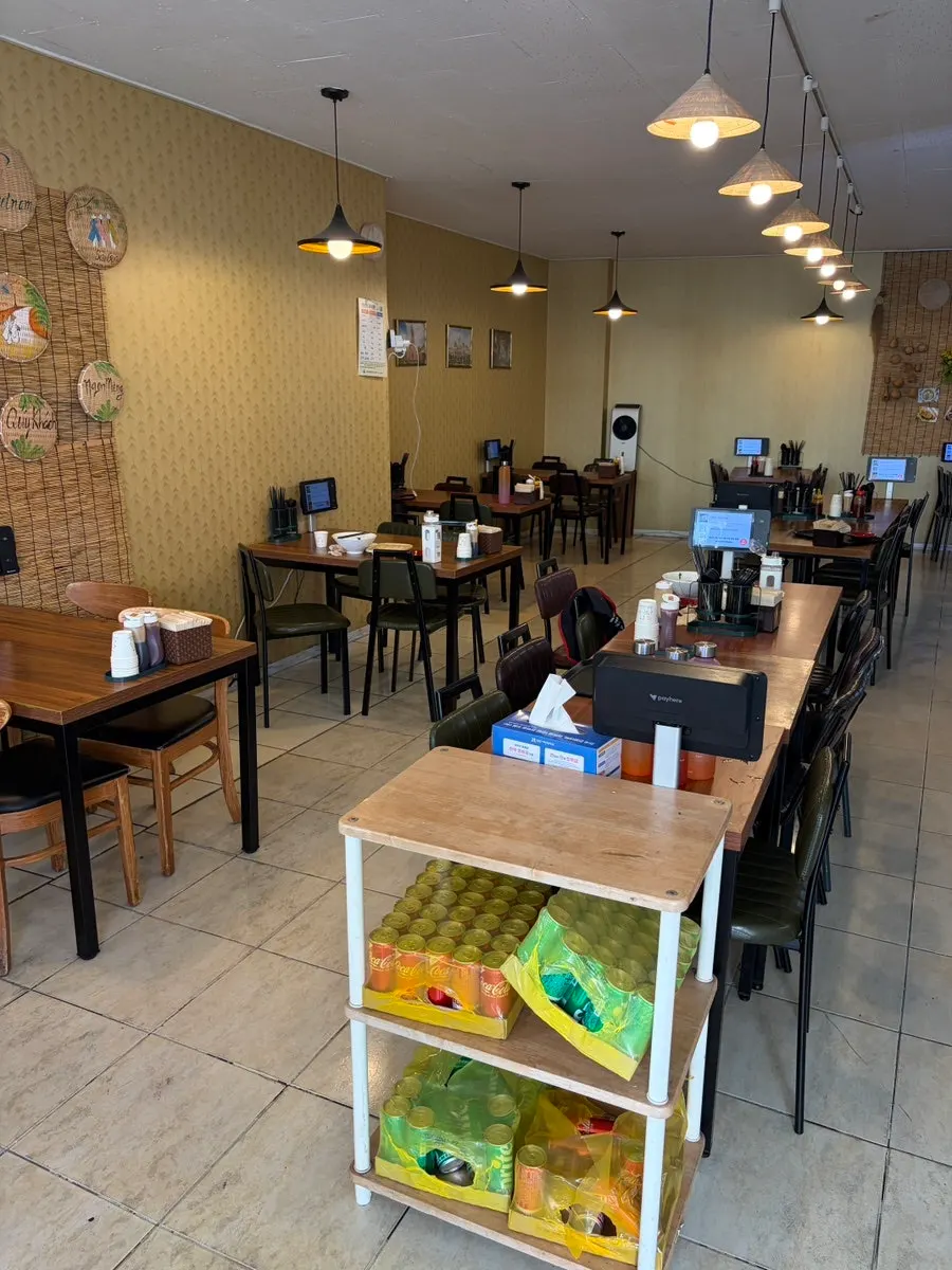 Interior of Phodam decorated with Vietnamese-style props