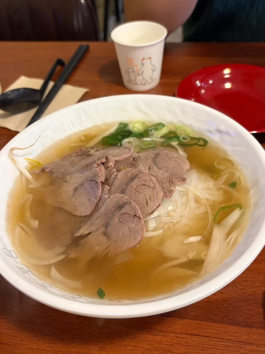 A bowl of Phodam brisket pho