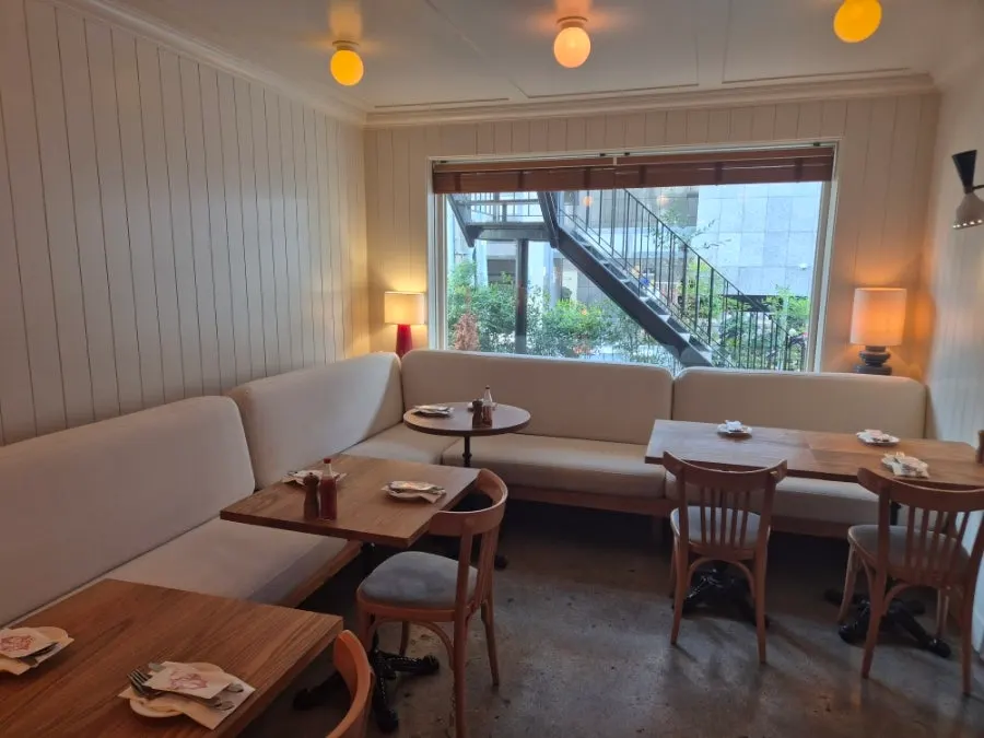 American-style interior seating at Pickles