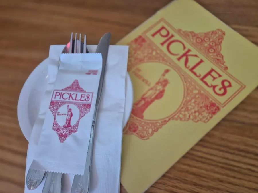 Pickles menu including pastas and salads