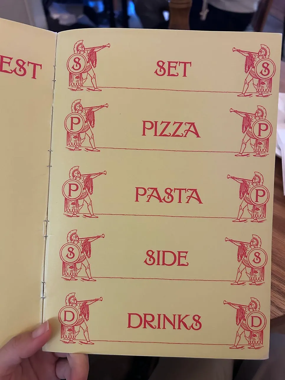 피클스 메뉴판