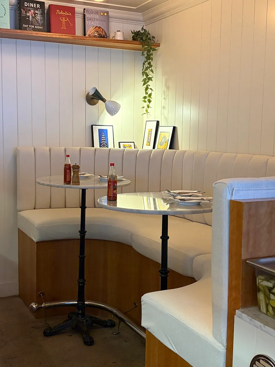 Interior of Pickles with well-spaced tables