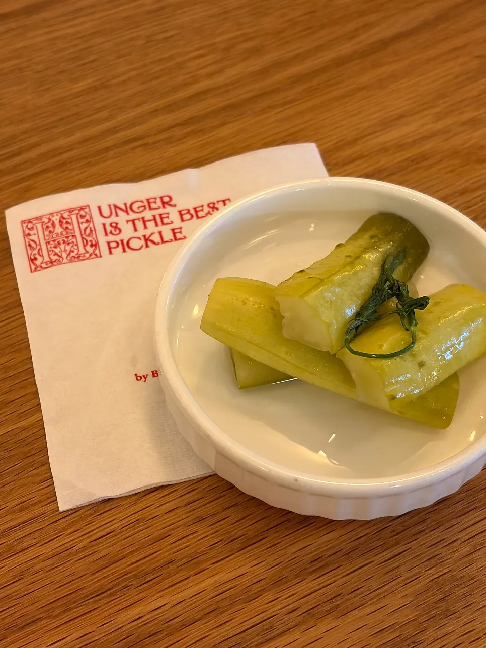 Tissues and utensils at the Pickles self-serve bar