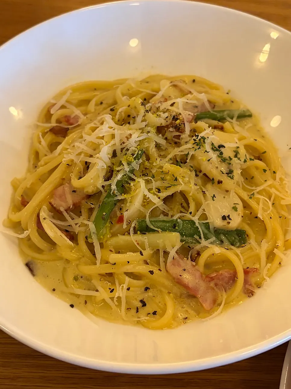 Al dente noodles in the Pickles cream pasta