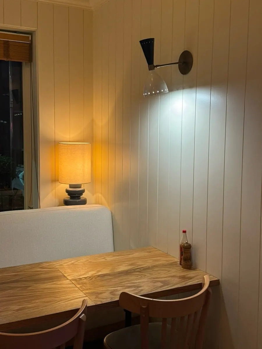 Warm-toned indoor seating at Pickles