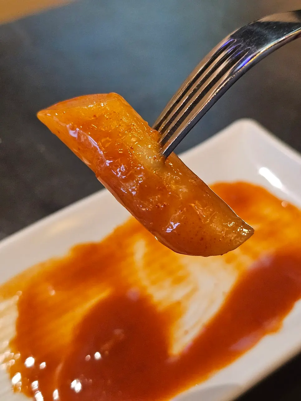 A plate of school-style tteokbokki