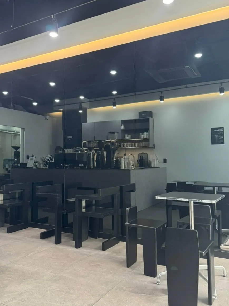 The roasting machine inside the store