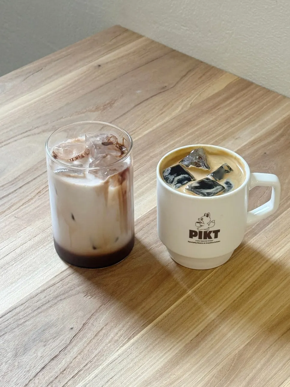 Iced americano ordered with smooth, nutty beans