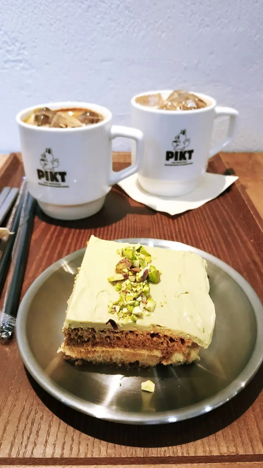 Pistachio tiramisu at PICT Roastery Mangwon Branch