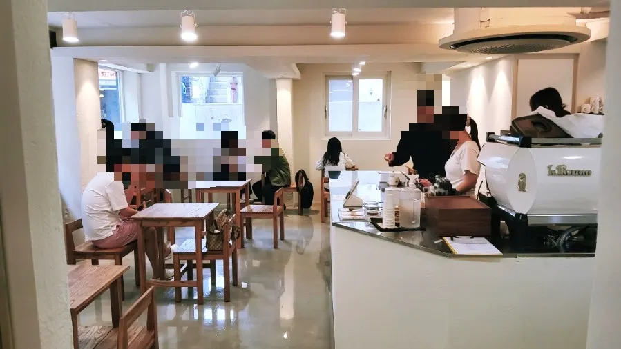 White-toned interior of PICT Roastery