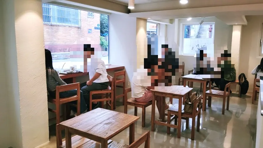 Table seated near the entrance