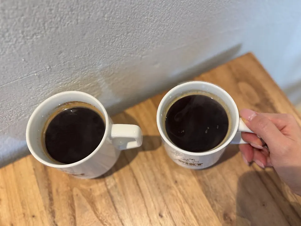 Americano cup on the table