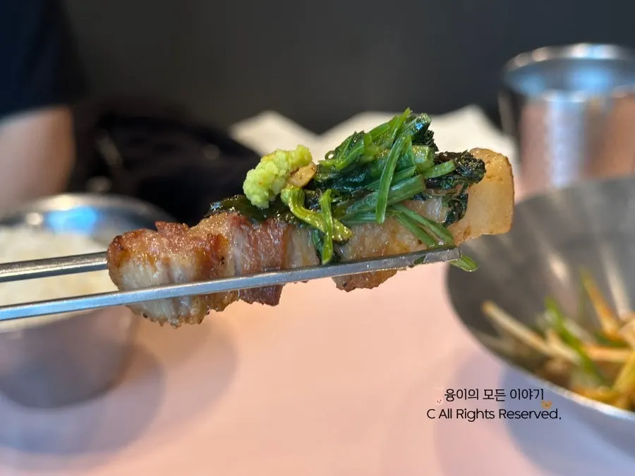 Pork belly grilled without overcooking