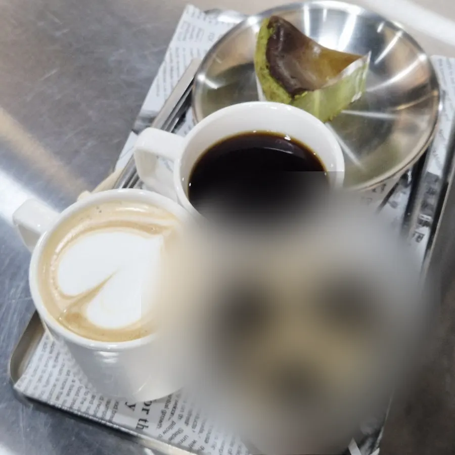 Three ordered coffees on the table