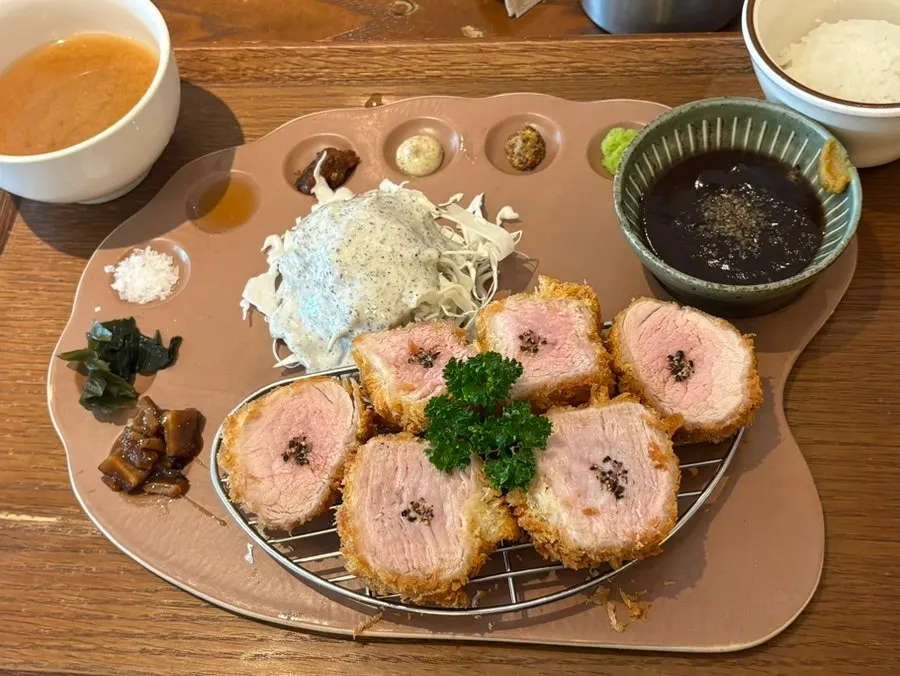 A plate of 200-hour tenderloin katsu