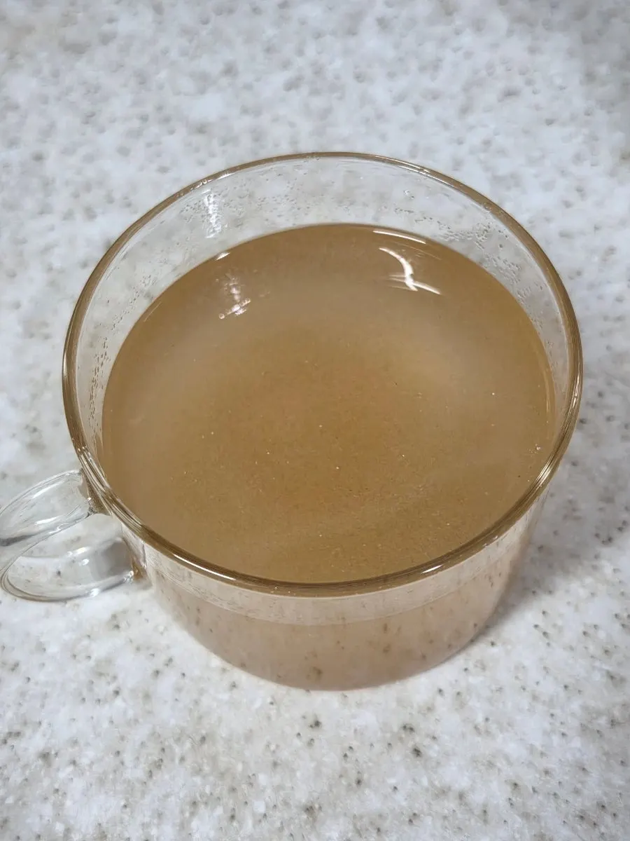 Pinejapi mixed with water into a drink