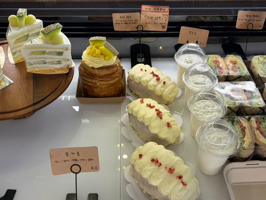 Bakery items and coffee enjoyed at Pine Terrace