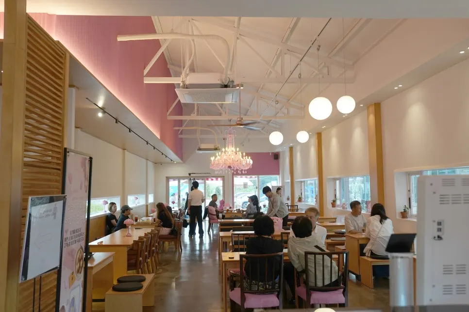 All-pink exterior space at Pink Wall Cafe