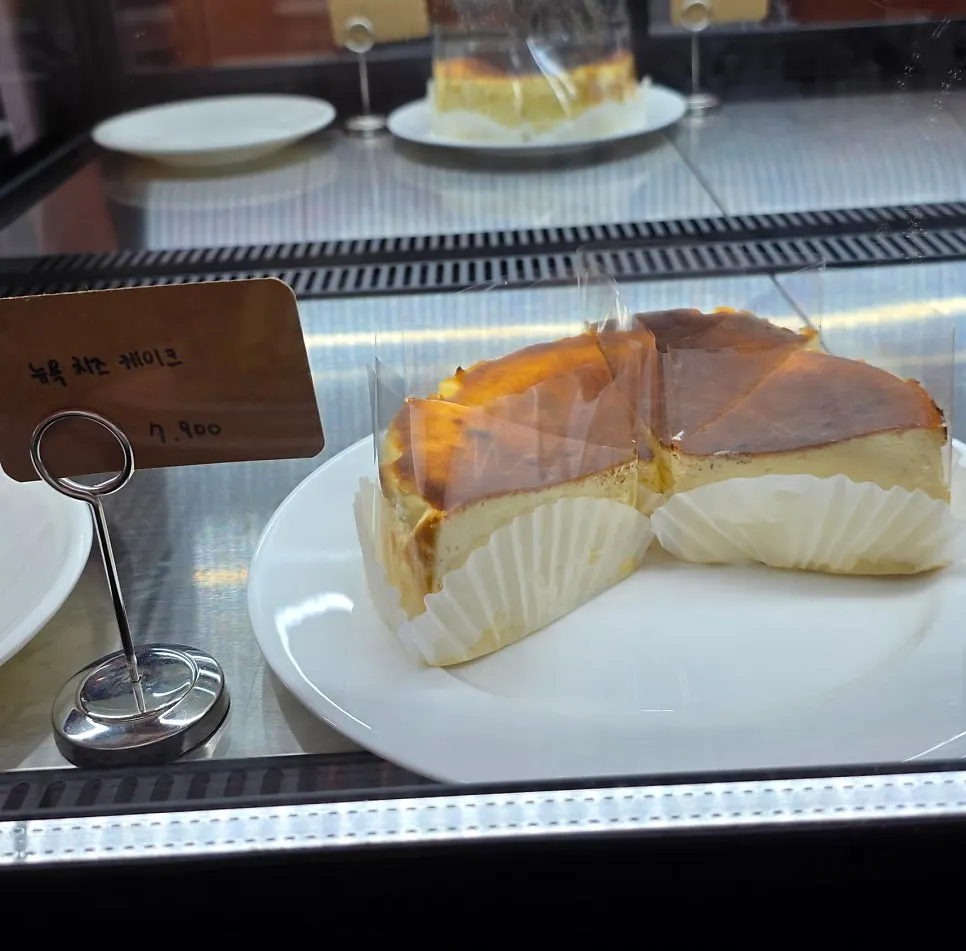 Cakes on display at Pink Wall Cafe