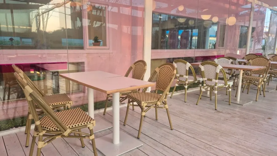 Interior decor with lots to look at, Pink Wall Cafe