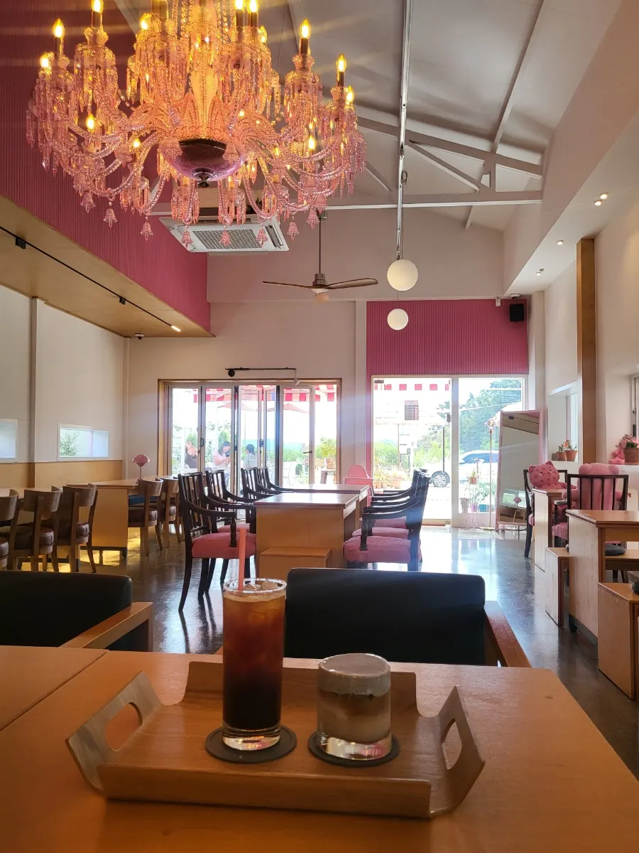 Exterior of Pink Wall Cafe near Maesian Beach on Yeongjong Island