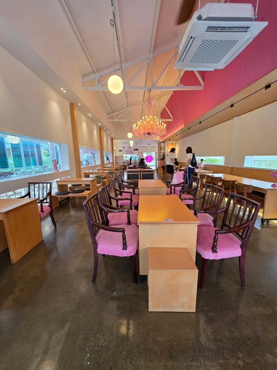 Photo-friendly spot at Pink Wall Cafe